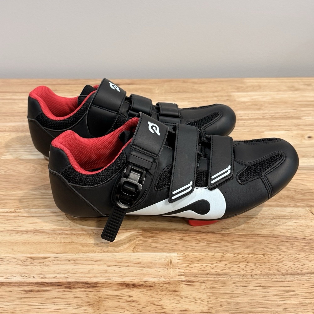 Peloton Cycling Shoes 41 Men's Size 8 Women's Size 10 Strap Buckle with Cleats